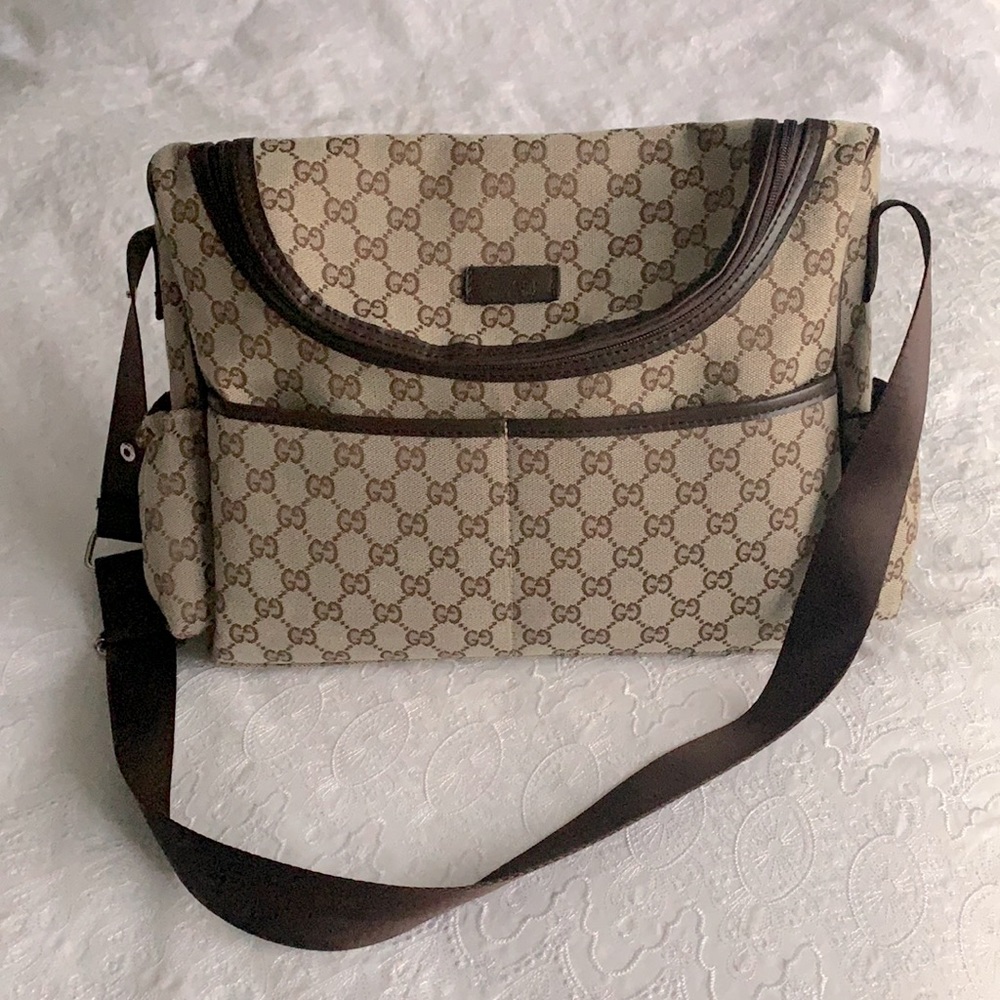 Gucci Beige and Brown Monogram Baby Bag